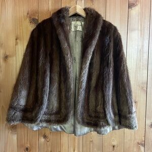 Russian Sable Fur Cape Jacket Swing Coat